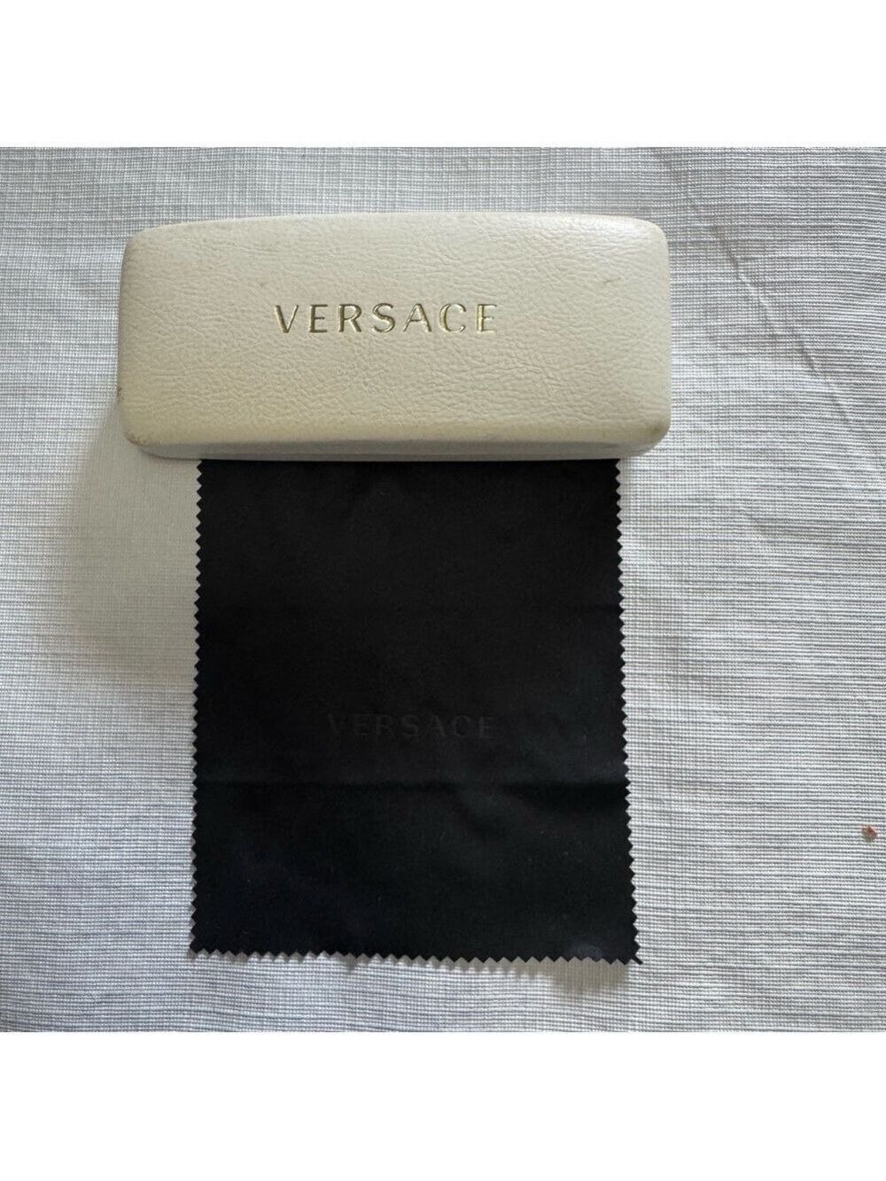 Versace Eyeglasses Hard Case with Black Fabric cleaner